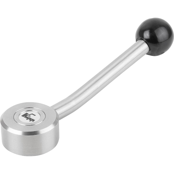Tension Lever Flat Size-2 M12, A-127, Form-15Deg Stainless Steel 1.4305, Comp-Plastic